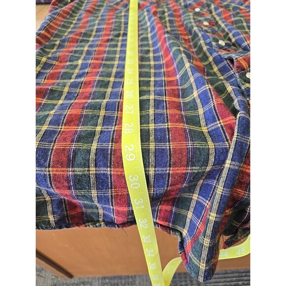 Mesa Western Plaid Short Sleeve Shirt Menswear Cowboy Ranch XLT Pearl Snap - Picture 4 of 6